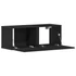 Kép 5/10 - TV faliszekrények (2 db) - Fekete tölgy, 80x30x30 cm, MDF-ből készült