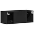 Kép 6/10 - TV faliszekrények (2 db) - Fekete tölgy, 80x30x30 cm, MDF-ből készült