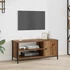 Kép 1/11 - TV szekrény polcokkal tárolóval ajtóval Régi fa 100 x 40 x 45 cm Faanyag