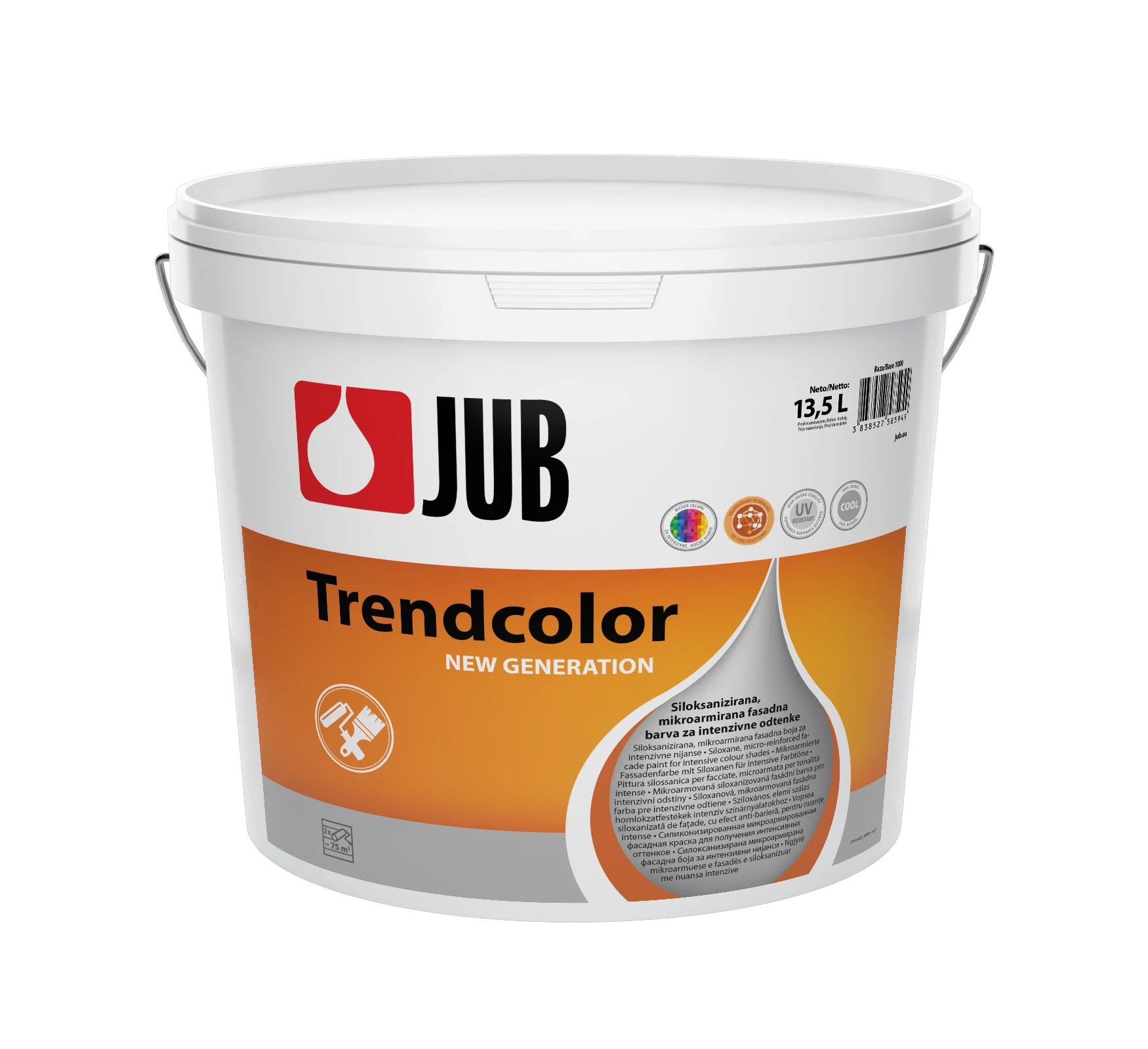 Trendcolor 1000 bázis, Akril homlokzatfesték- 13,5 l