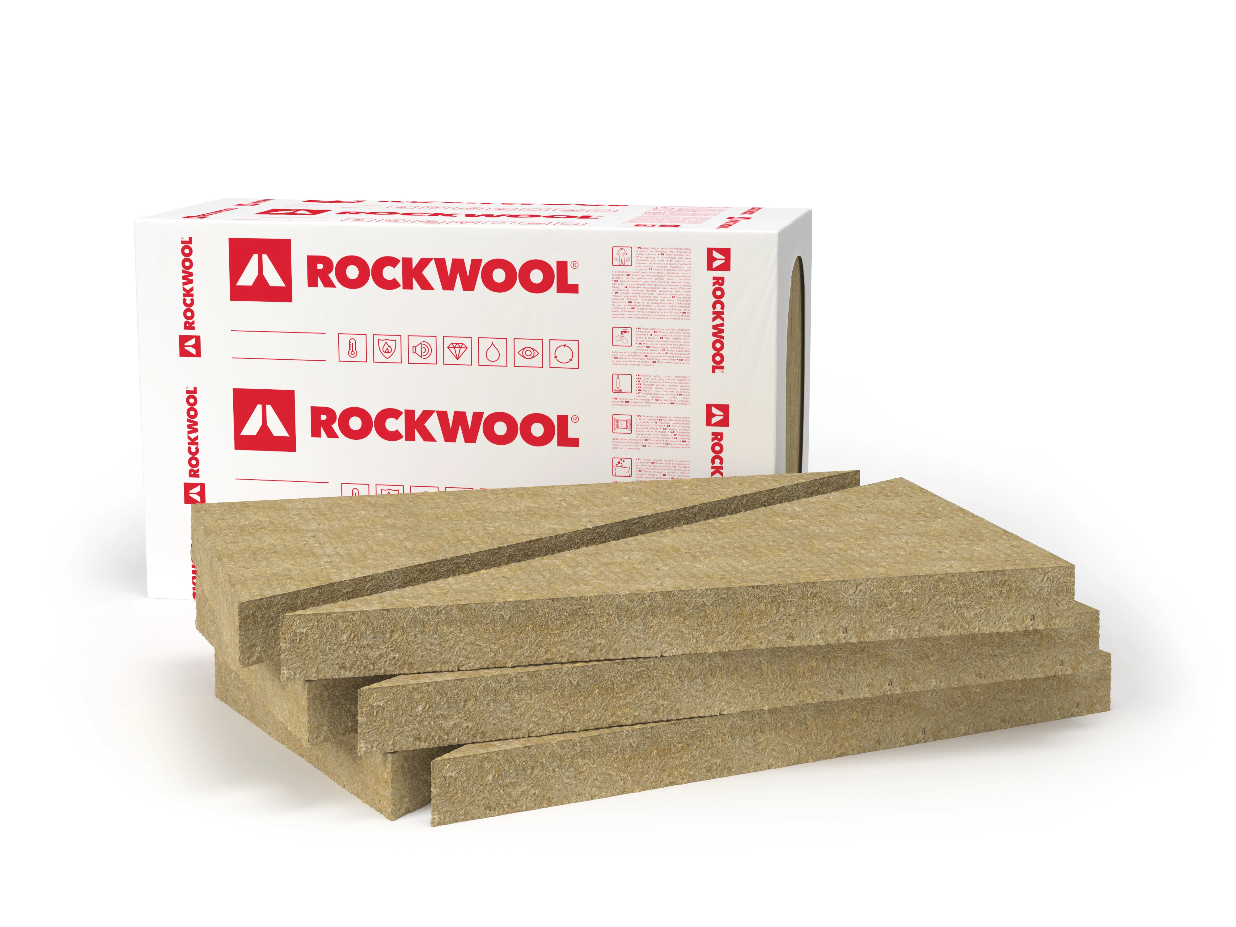 ROCKWOOL - DELTAROCK könnyű hőszigetelő éklemez , magastetőkhöz, szarufák közé 100x60x20 cm