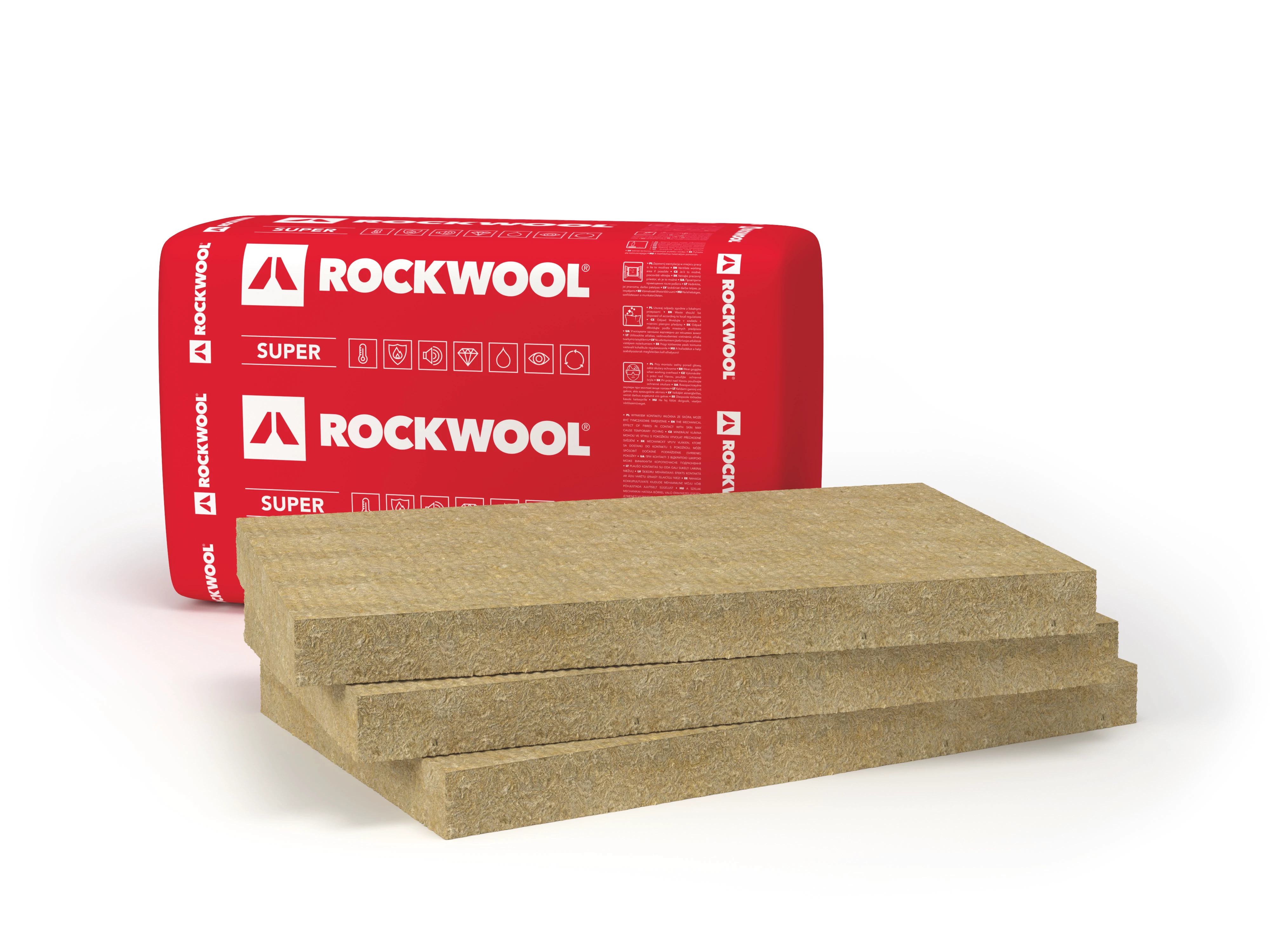 ROCKWOOL - Multirock többcélú könnyű hőszígetelő lemez - 100x61x15 cm