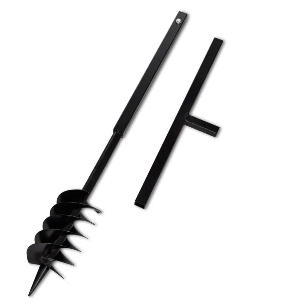 Kézi Föld Fúró Auger Bit 120 mm Dupla Spirállal Fekete Acél