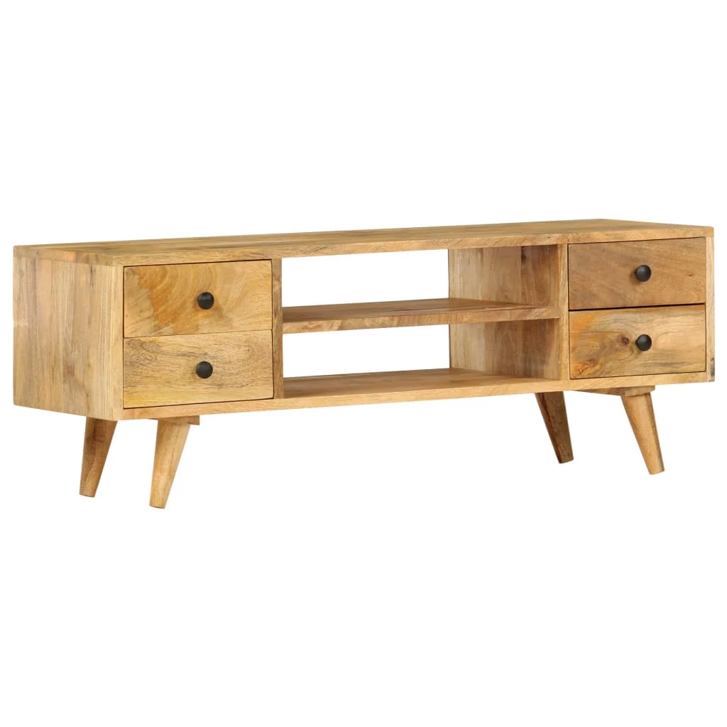 Tömör mangófa TV-szekrény 110 x 35 x 40 cm