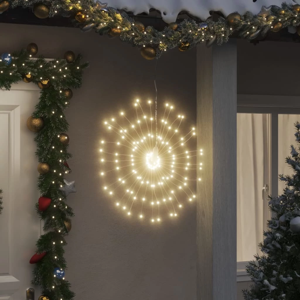 2 db karácsonyi meleg fehér csillagfény 140 db LED 17 cm