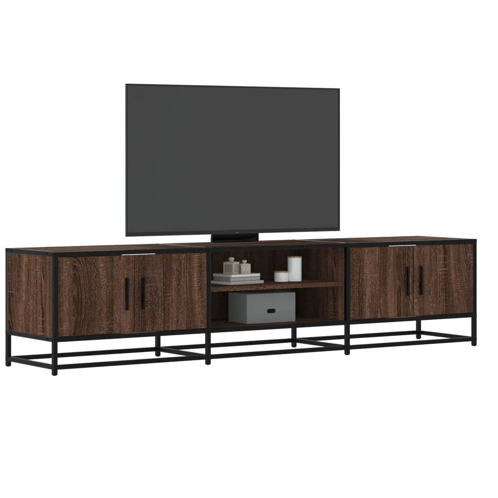 Barna tölgy színű szerelt fa TV-szekrény 180 x 35 x 41 cm