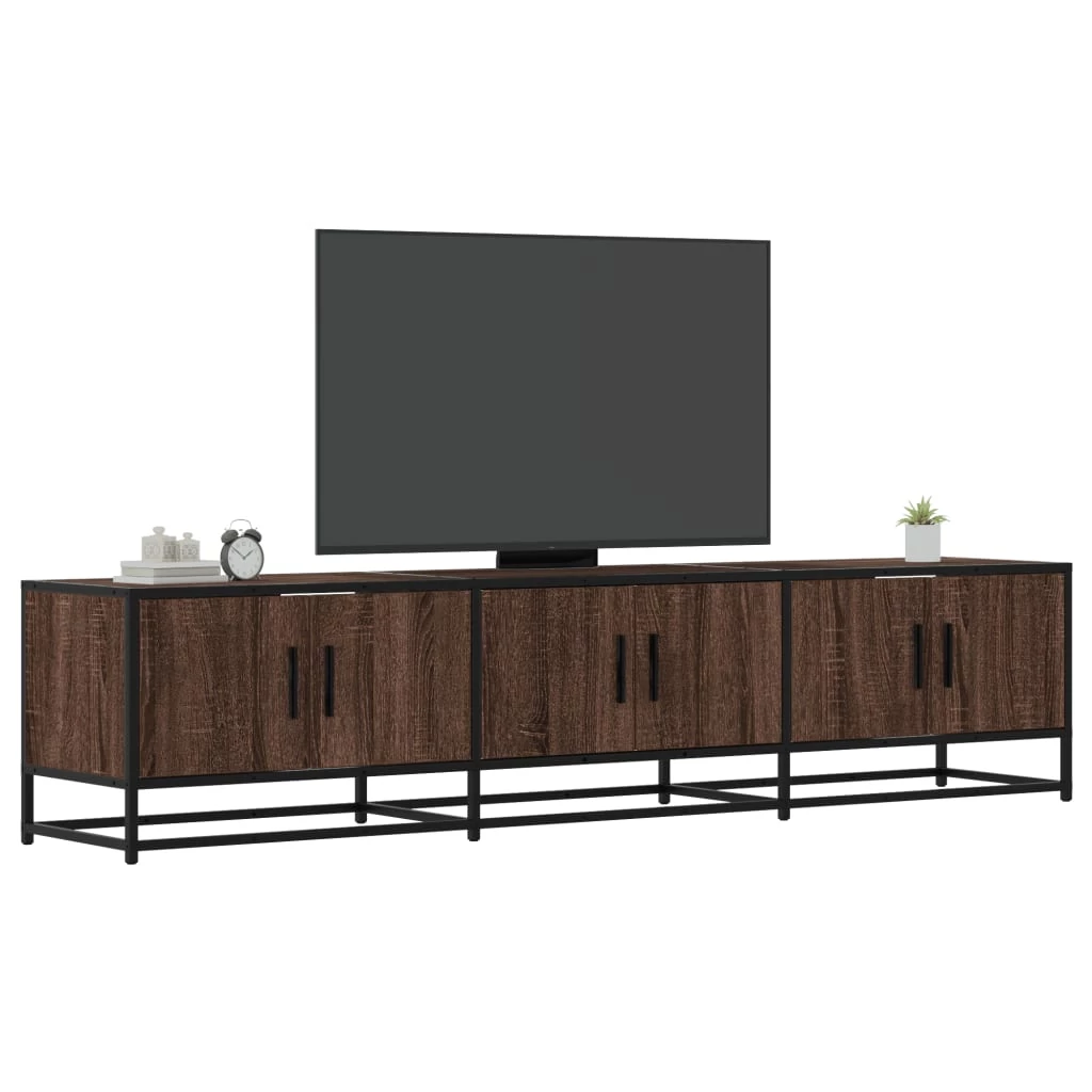 Barna tölgy színű szerelt fa TV-szekrény 180 x 35 x 41 cm