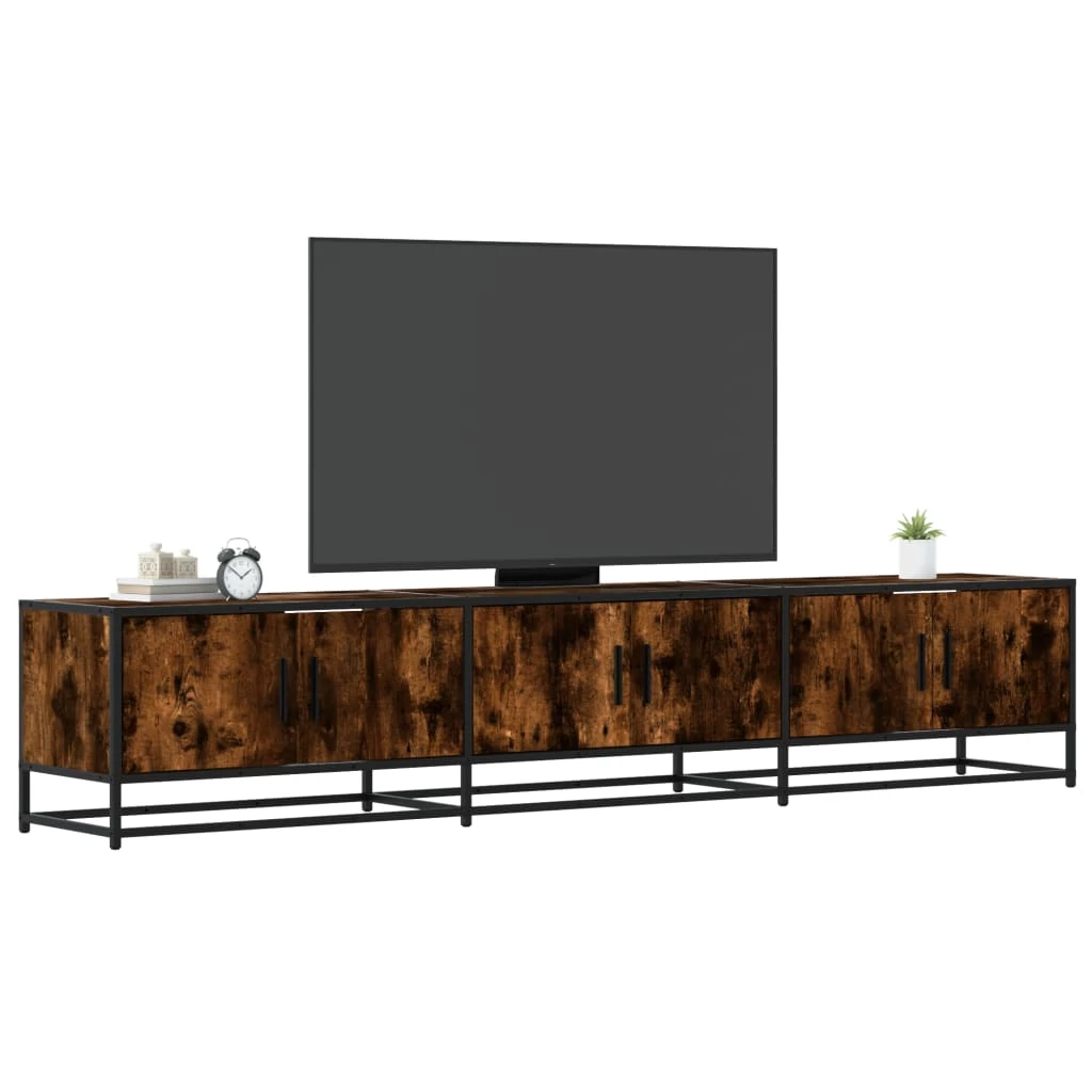 Füstös tölgy színű szerelt fa TV-szekrény 210 x 35 x 41 cm