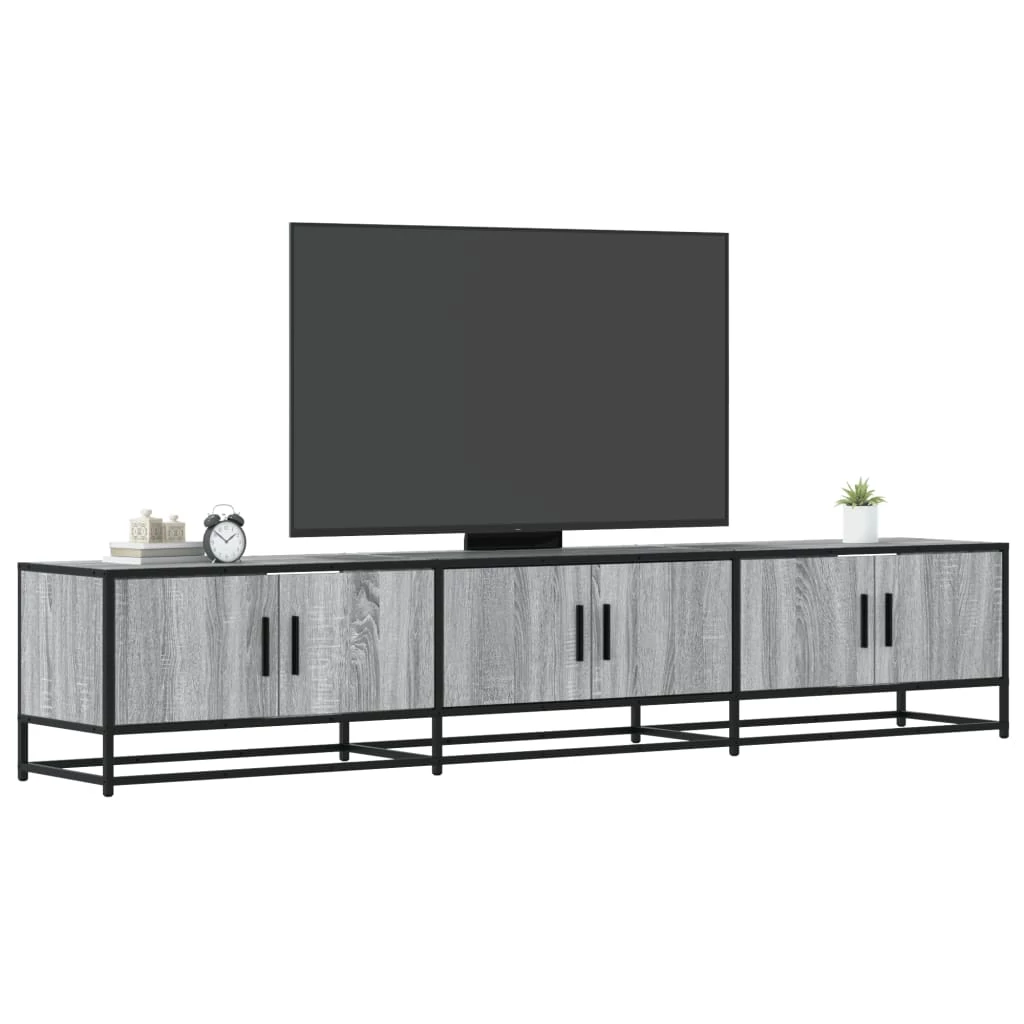 Szürke sonoma színű szerelt fa TV-szekrény 210 x 35 x 41 cm