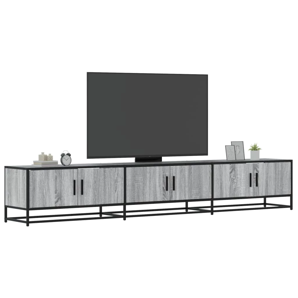 Szürke sonoma színű szerelt fa TV-szekrény 240 x 35 x 41 cm