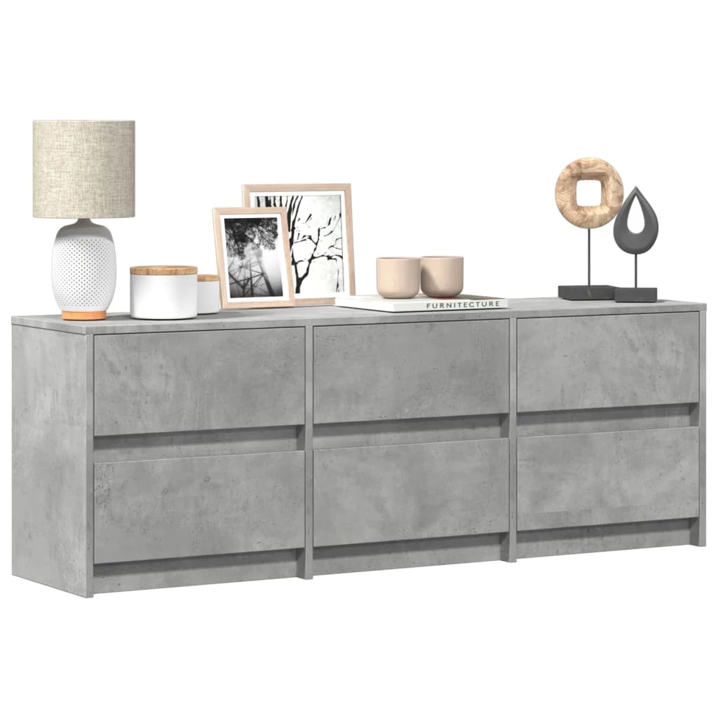 Betonszürke szerelt fa TV-szekrény LED-ekkel 140 x 34 x 50 cm