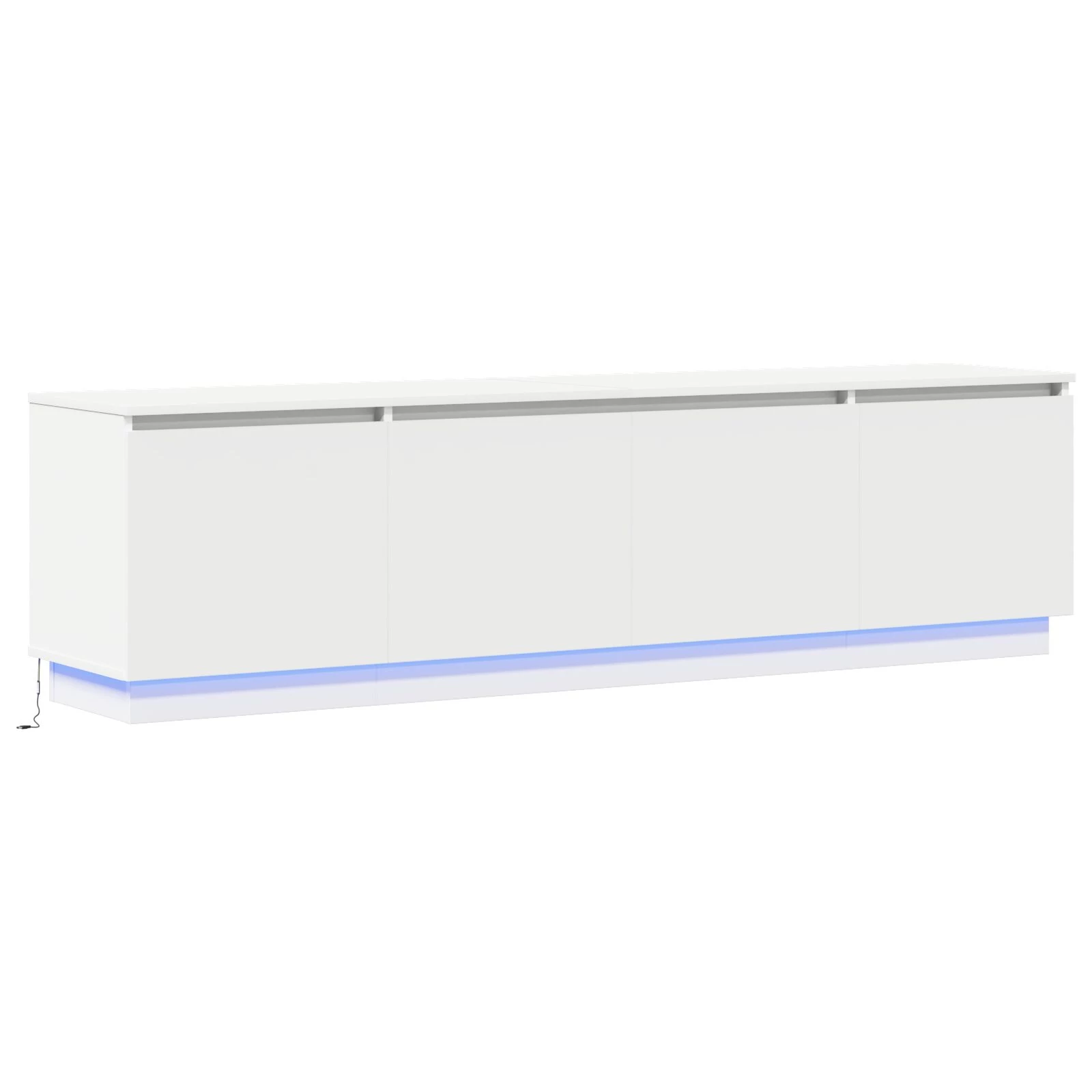 TV szekrény LED világítással Fehér 180x38x49 cm Mérnöki Fa