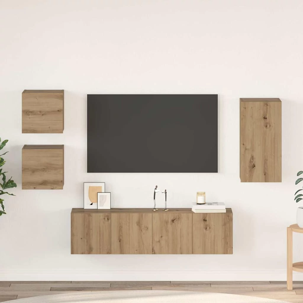 TV szekrény garnitúra 5 pcs kézműves tölgy 30.5 x 30 x 60 cm