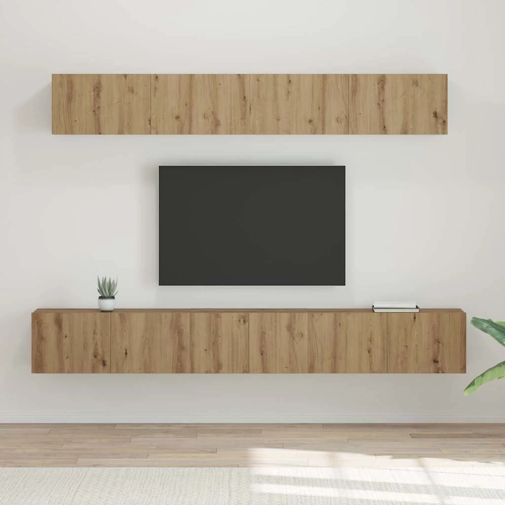 TV Szekrény Szett 5 pcs kézműves tölgy 80 x 30 x 30 cm Közepes