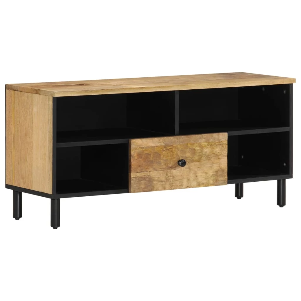 Tömör mangófa TV-szekrény 100 x 33 x 46 cm