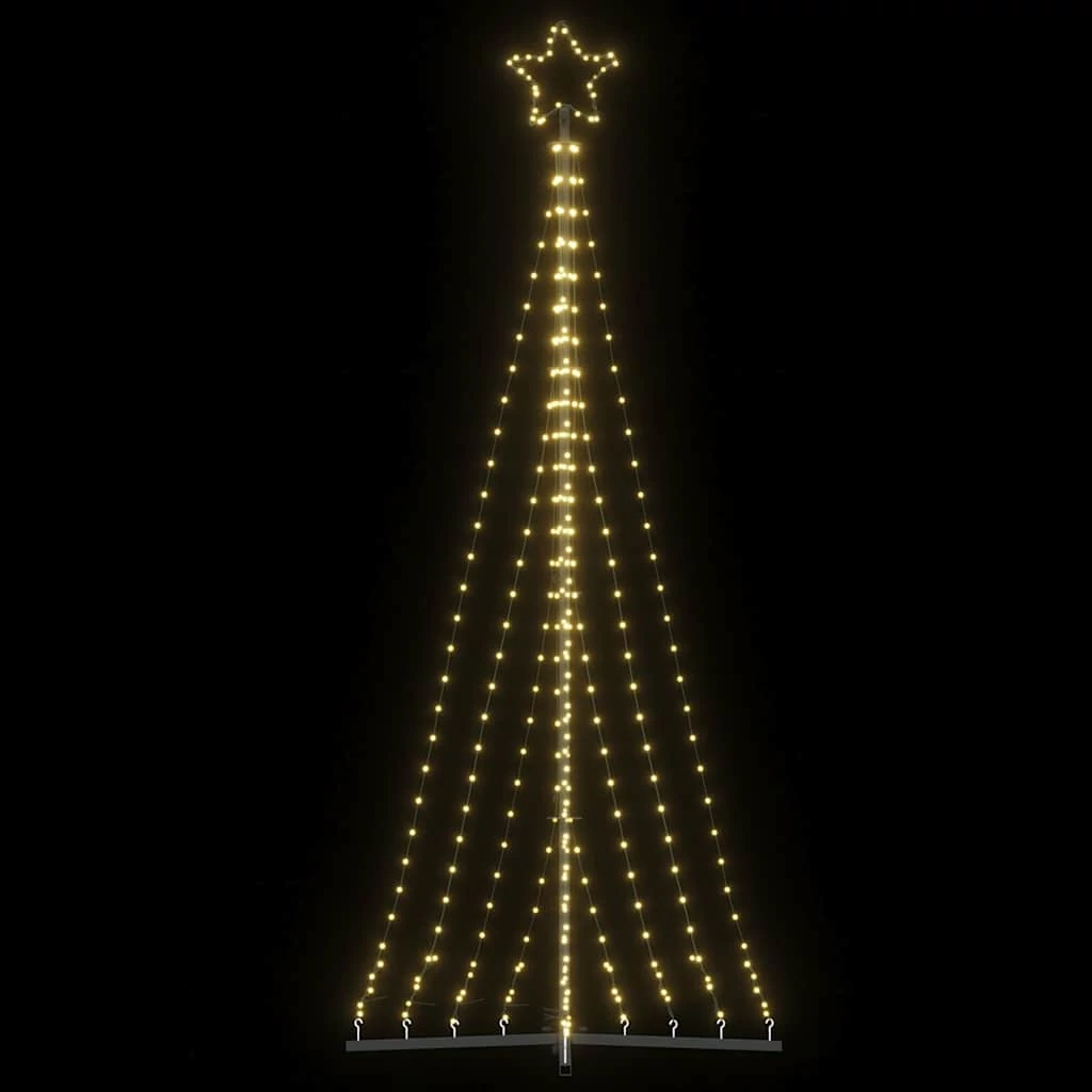 Meleg fehér LED karácsonyfa 447 LED 249 cm
