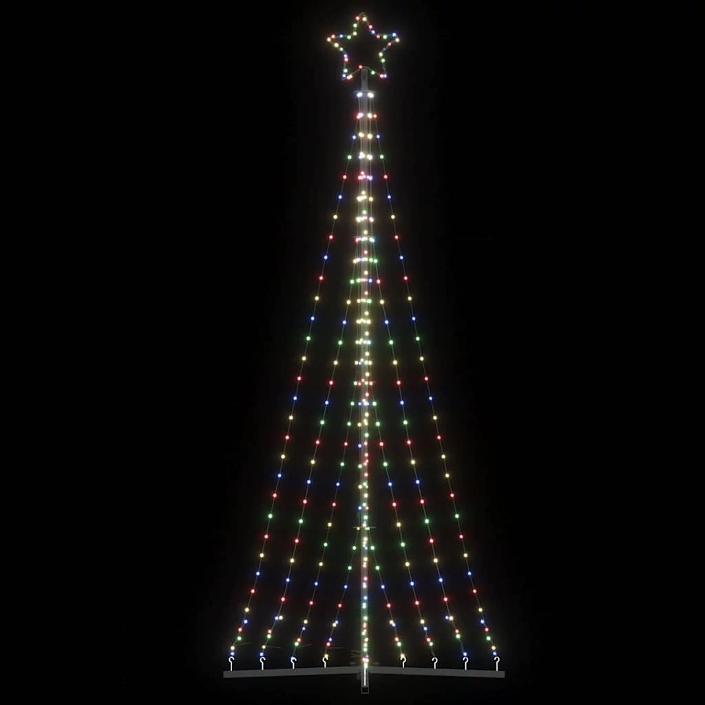 Színes LED karácsonyfa 447 LED 249 cm