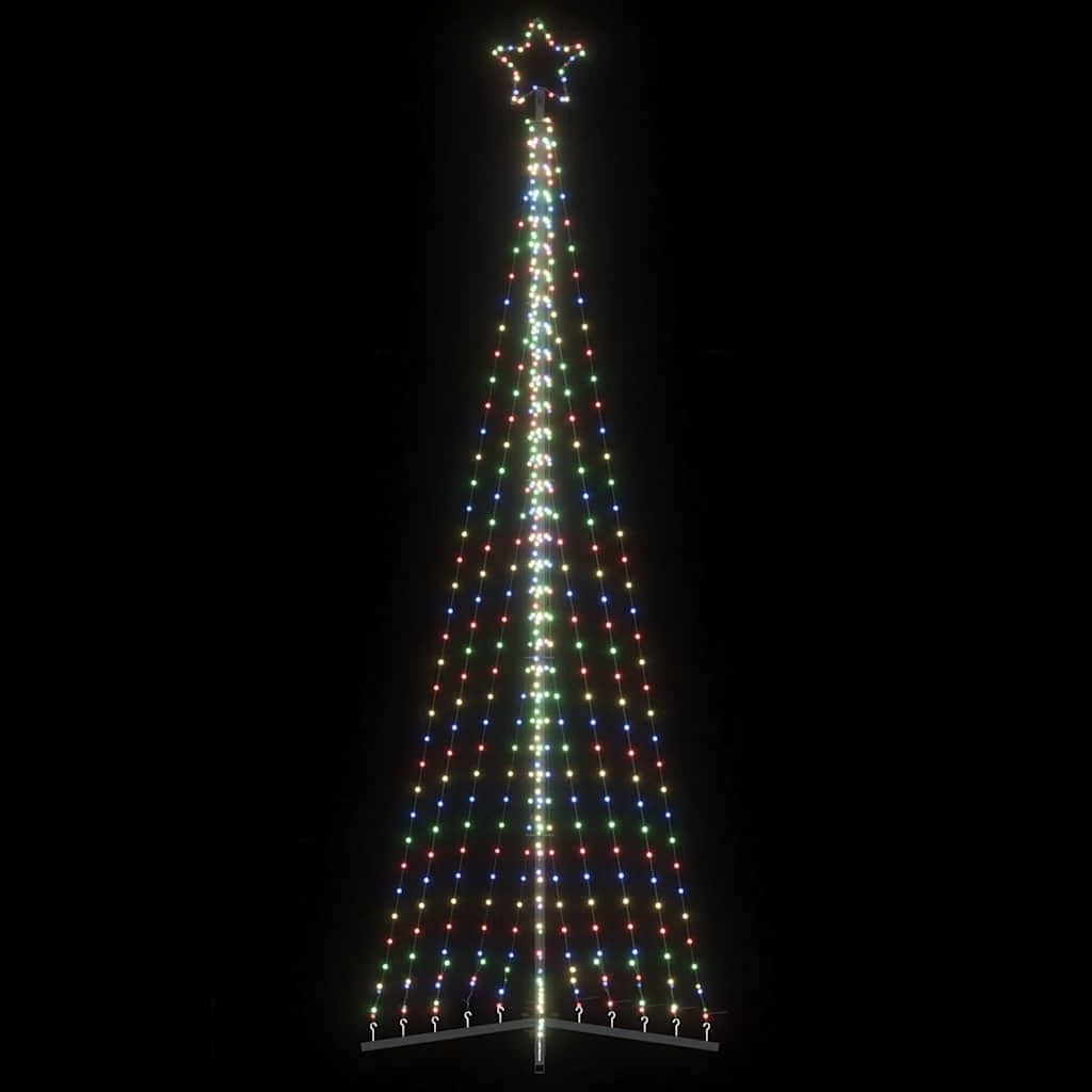 Színes LED karácsonyfa 447 LED 247 cm