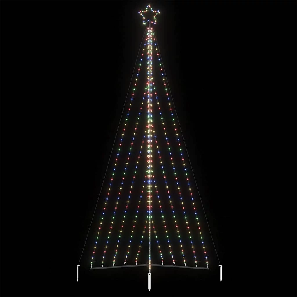 Színes LED karácsonyfa 447 LED 247 cm