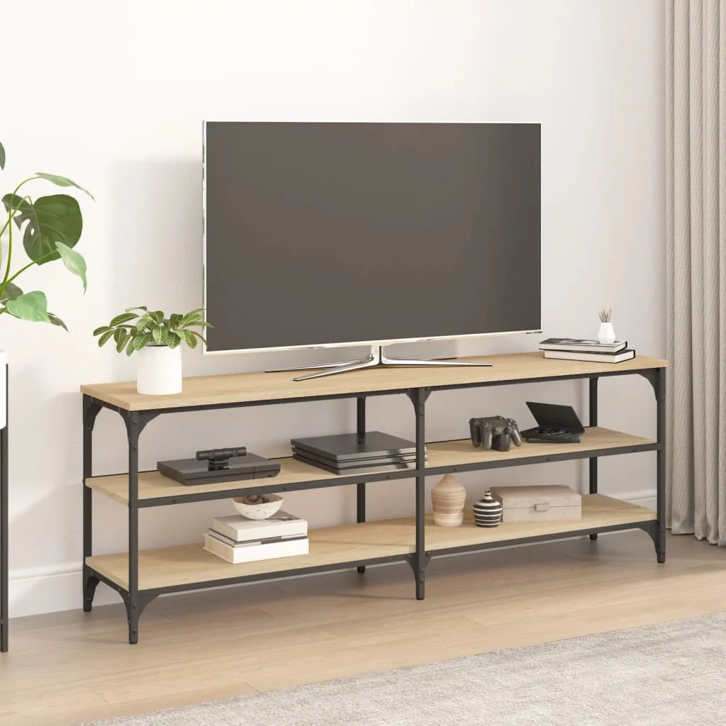 Sonoma tölgy színű szerelt fa fali TV-szekrény 140x30x50 cm