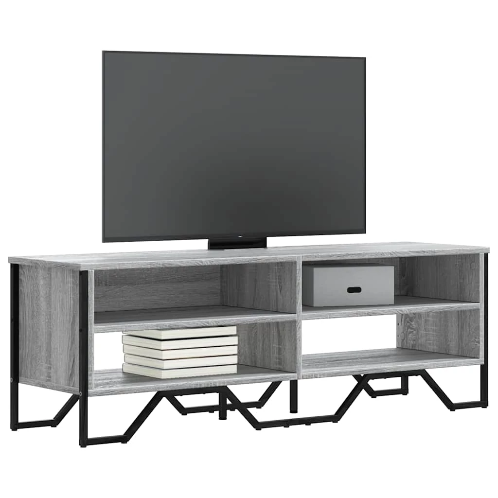 Szürke sonoma színű szerelt fa TV-szekrény 122 x 34 x 41 cm