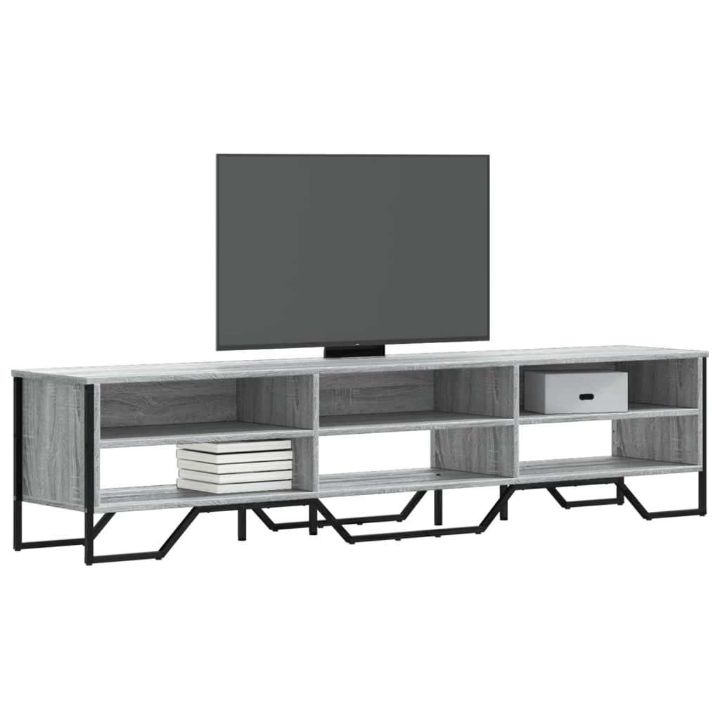 Szürke sonoma színű szerelt fa TV-szekrény 180 x 34 x 41 cm
