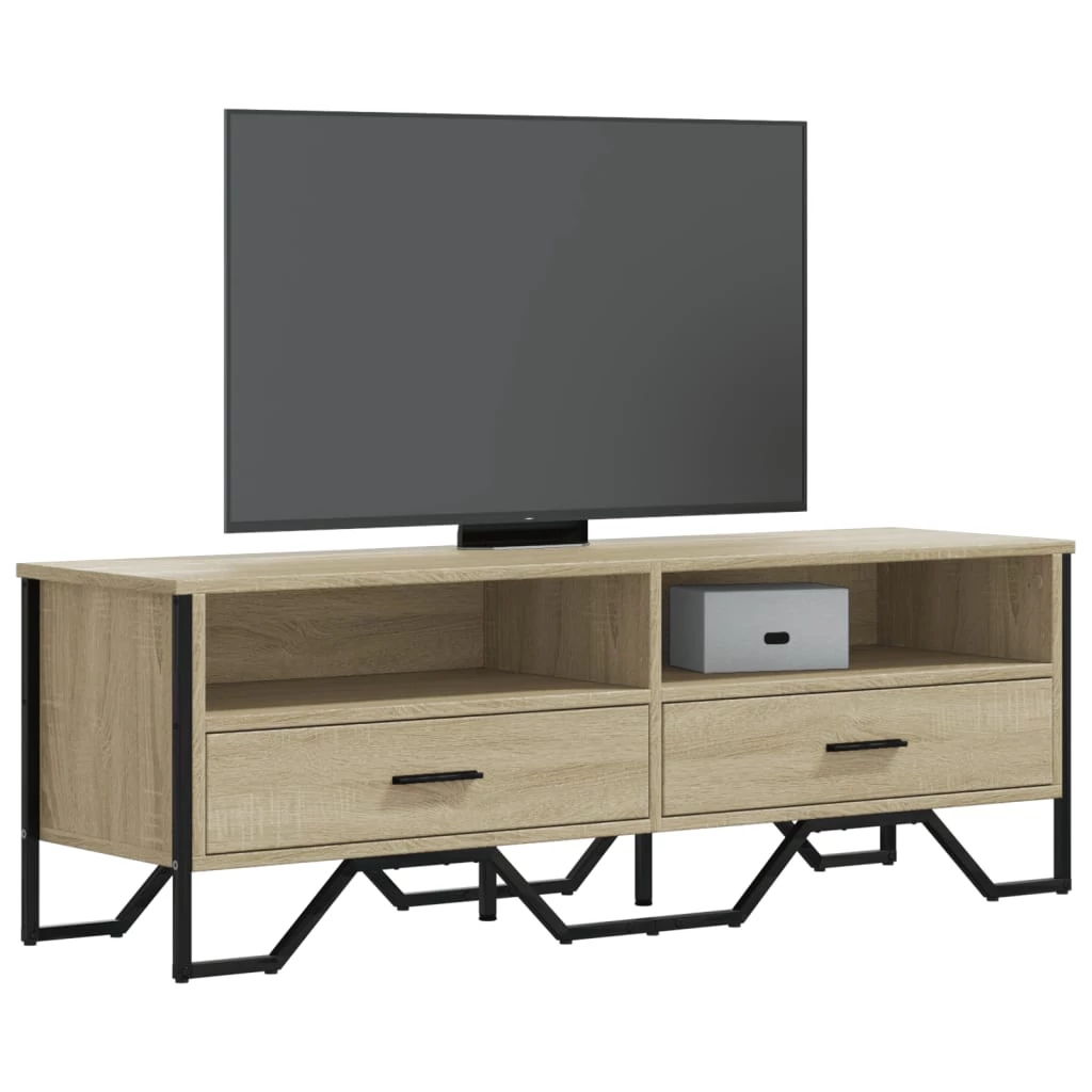 Sonoma tölgy színű szerelt fa TV-szekrény 122 x 34 x 41 cm