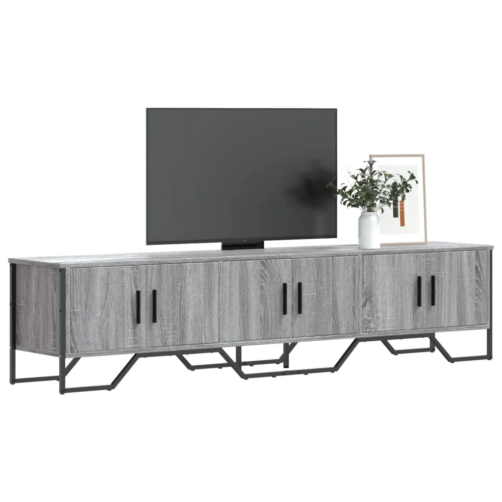 Szürke sonoma színű szerelt fa TV-szekrény 180 x 34 x 41 cm