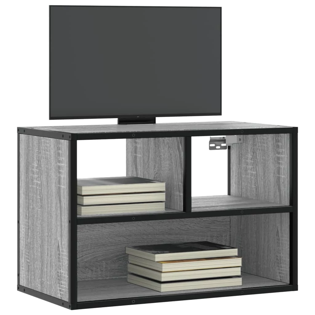 Szürke sonoma színű szerelt fa TV-szekrény 60 x 31 x 39,5 cm