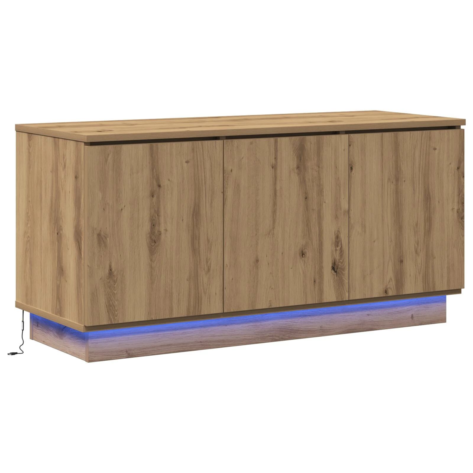 TV Szekrény Tölgyfa 100x38x49 cm Szerelt Fa
